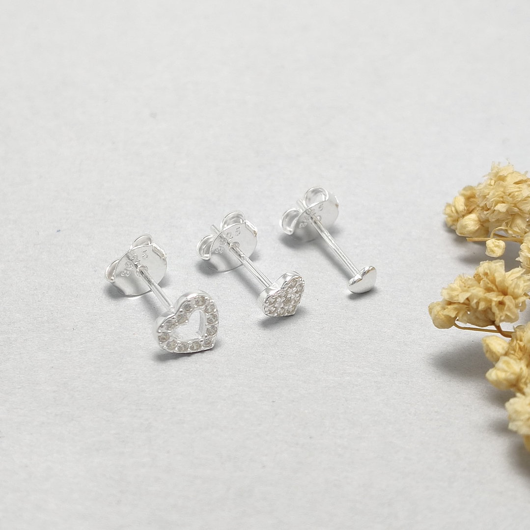 Aro Pegado Triple Corazón  1