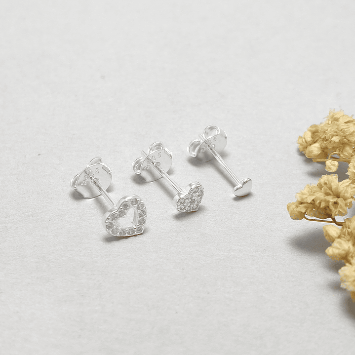 Aro Pegado Triple Corazón  1