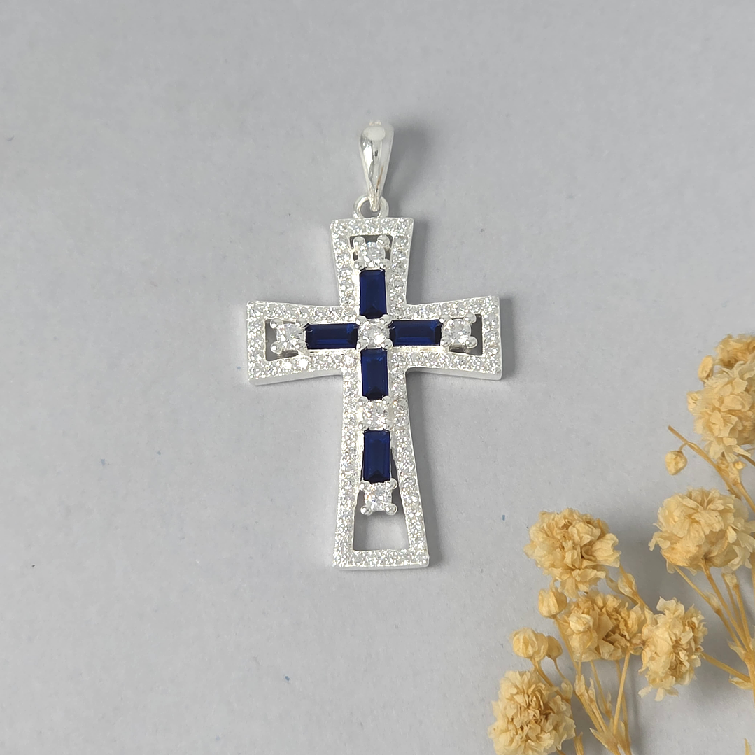 Colgante Cruz Microcircon  1