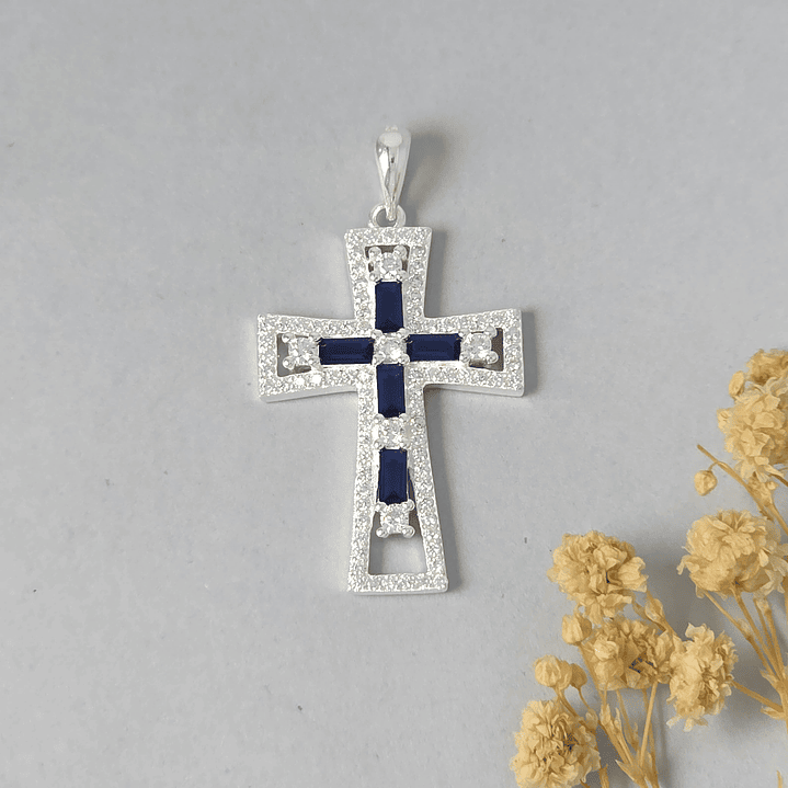 Colgante Cruz Microcircon  1