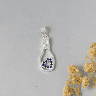Colgante Botella Microcircon 