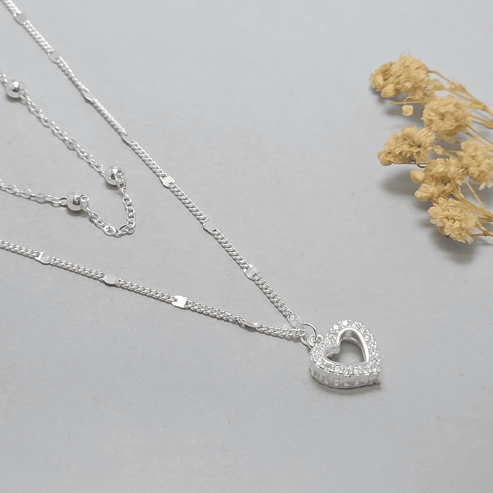 Collar Doble Corazón  1