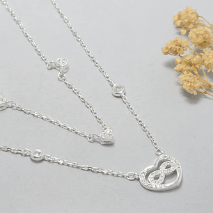 Collar Doble Corazón 
