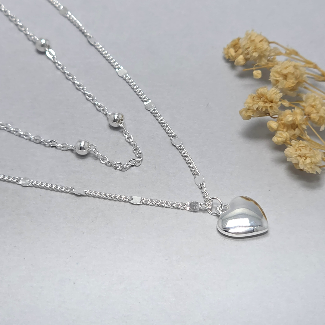 Collar Doble Corazón  1