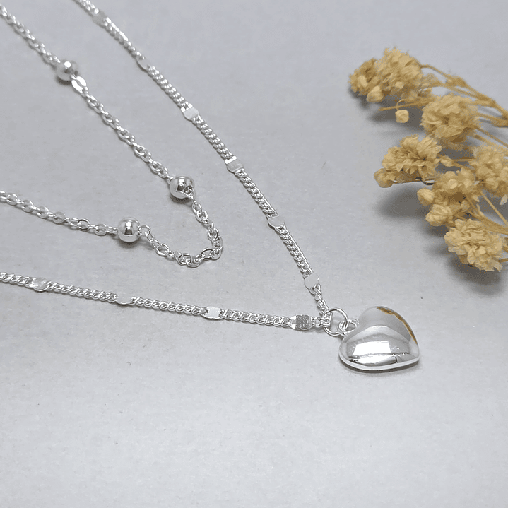 Collar Doble Corazón  1