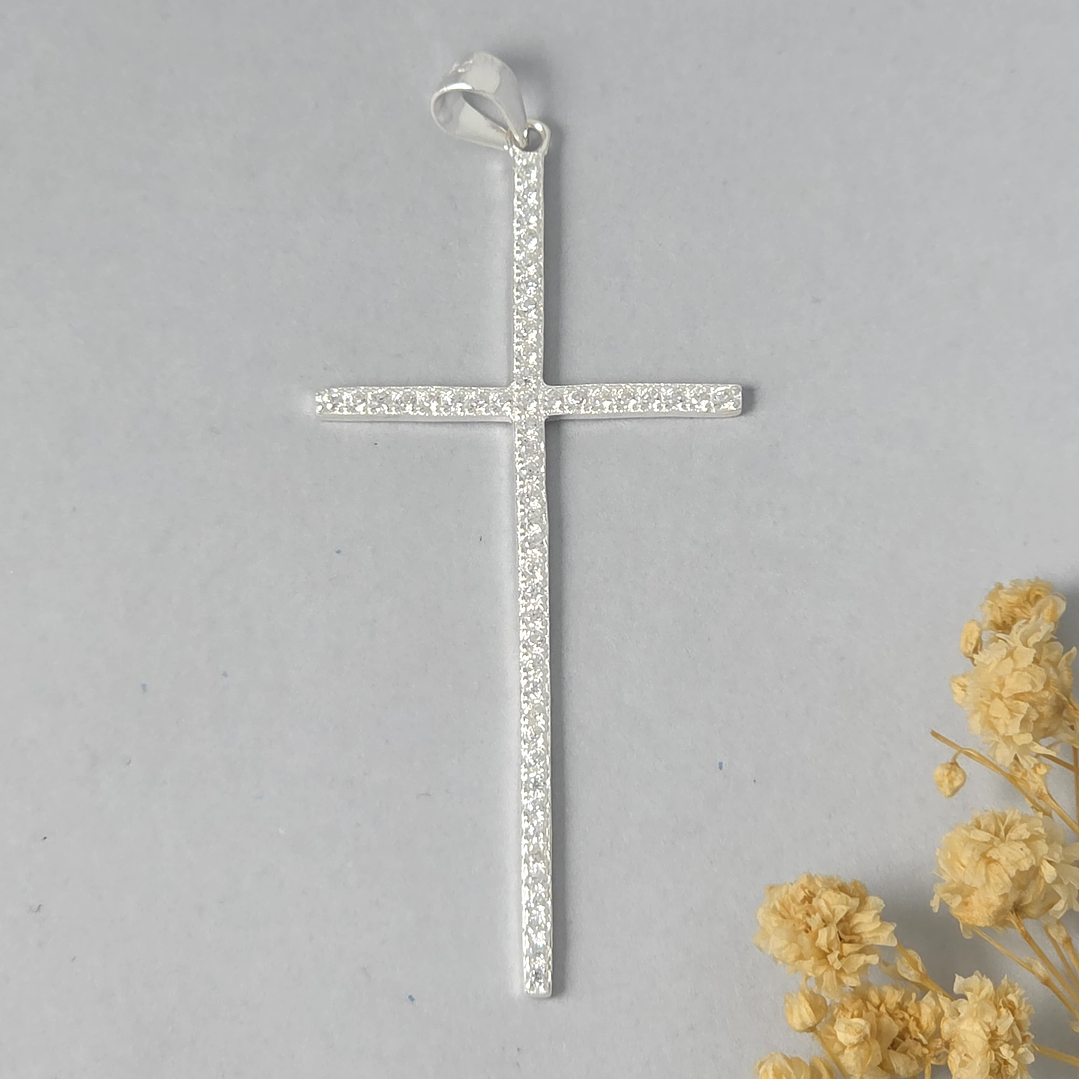 Colgante Cruz Microcircon  1