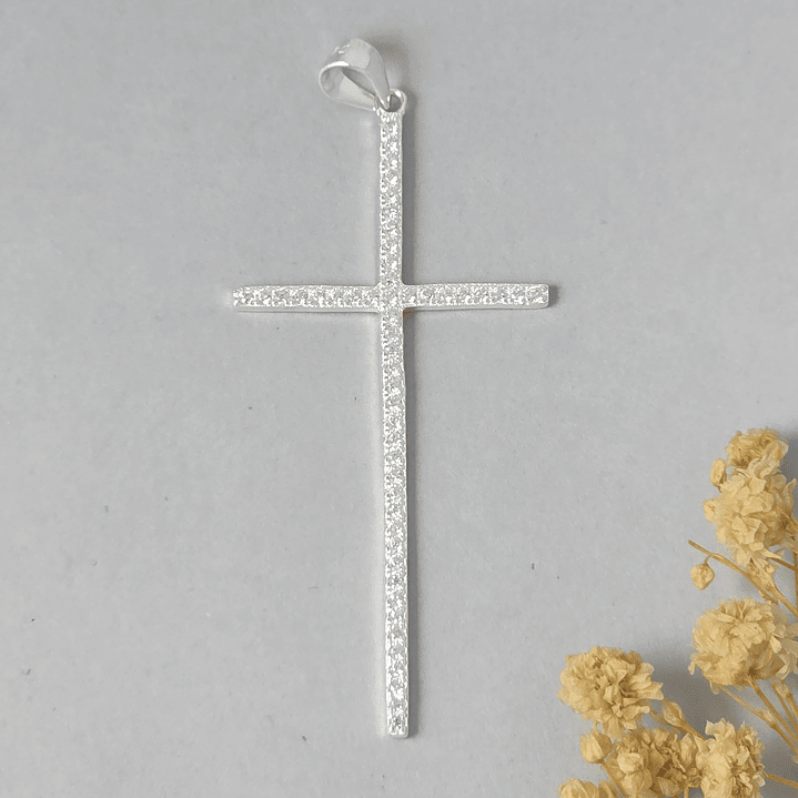 Colgante Cruz Microcircon  1
