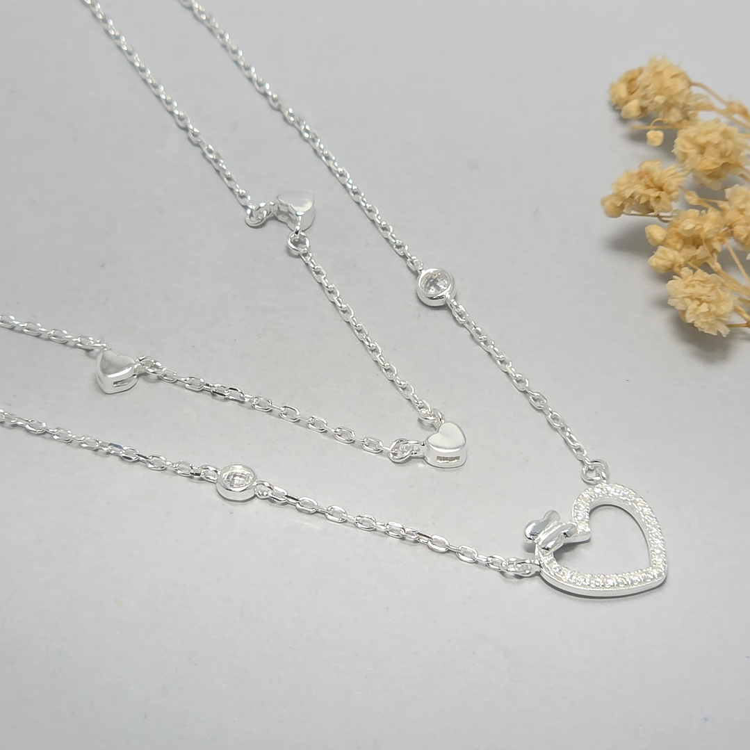 Collar Doble Corazón  1