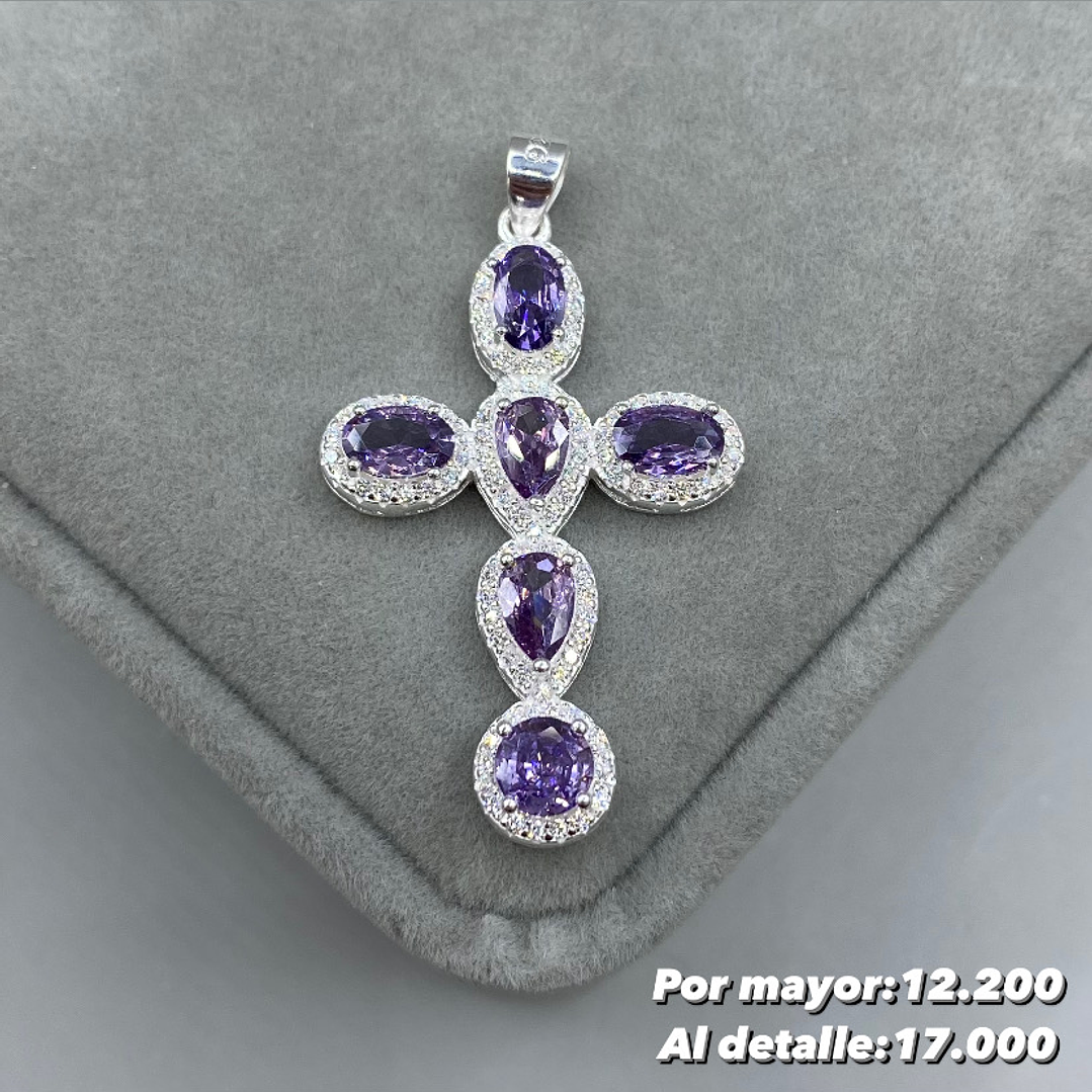 Colgante Cruz Microcircon  1