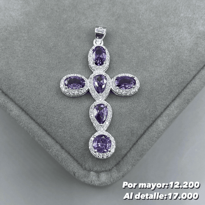 Colgante Cruz Microcircon  1