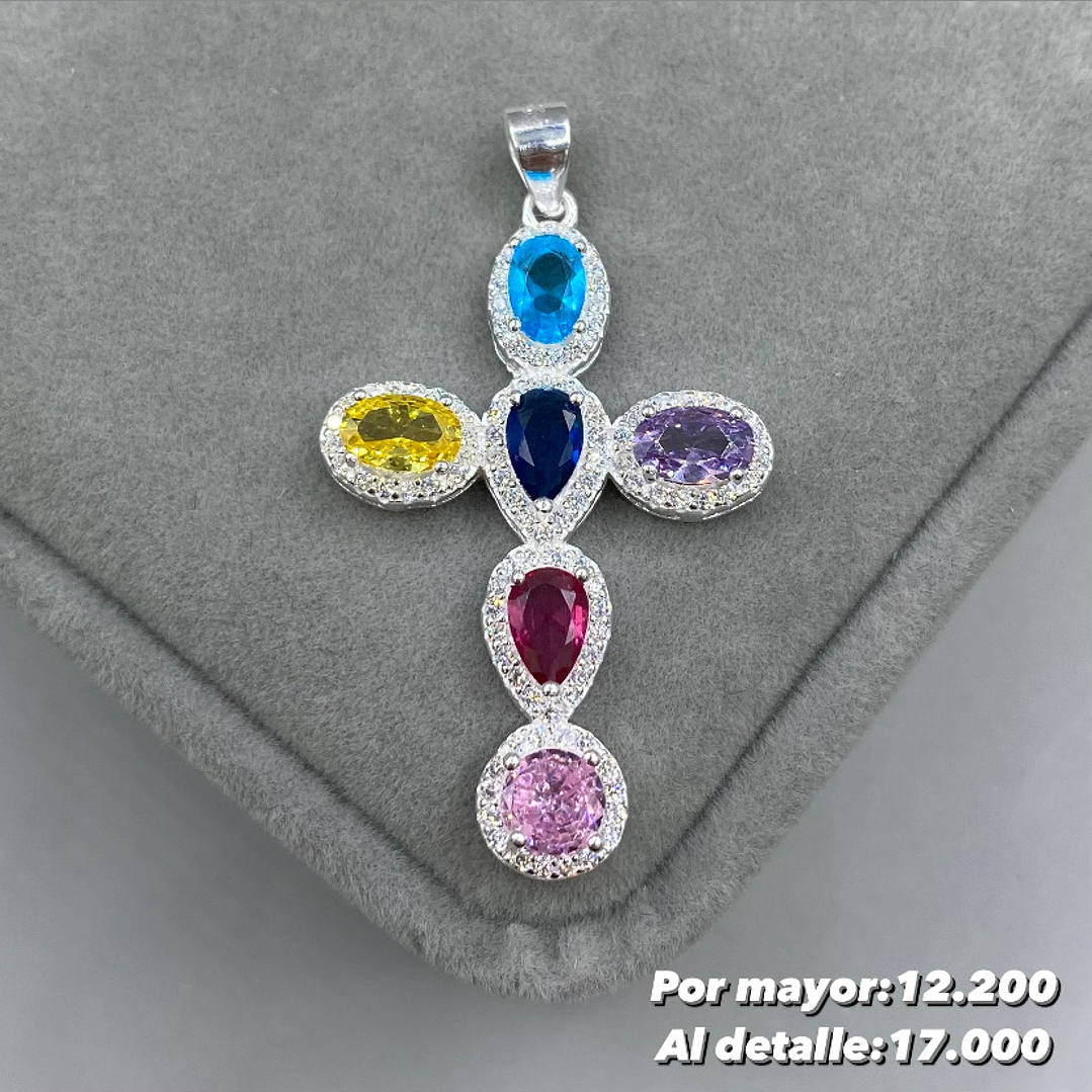 Colgante Cruz Microcircon  2