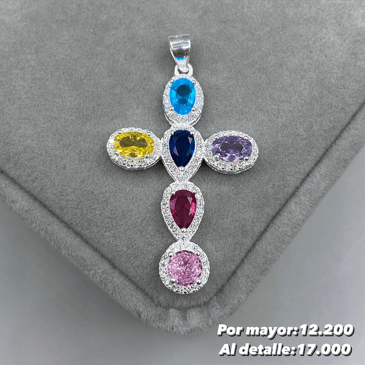 Colgante Cruz Microcircon  2