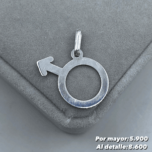 Colgante símbolo masculino