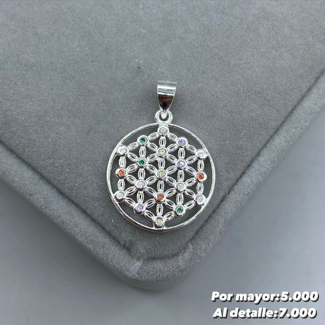 Colgante Flor de la Vida 7 chakras 1