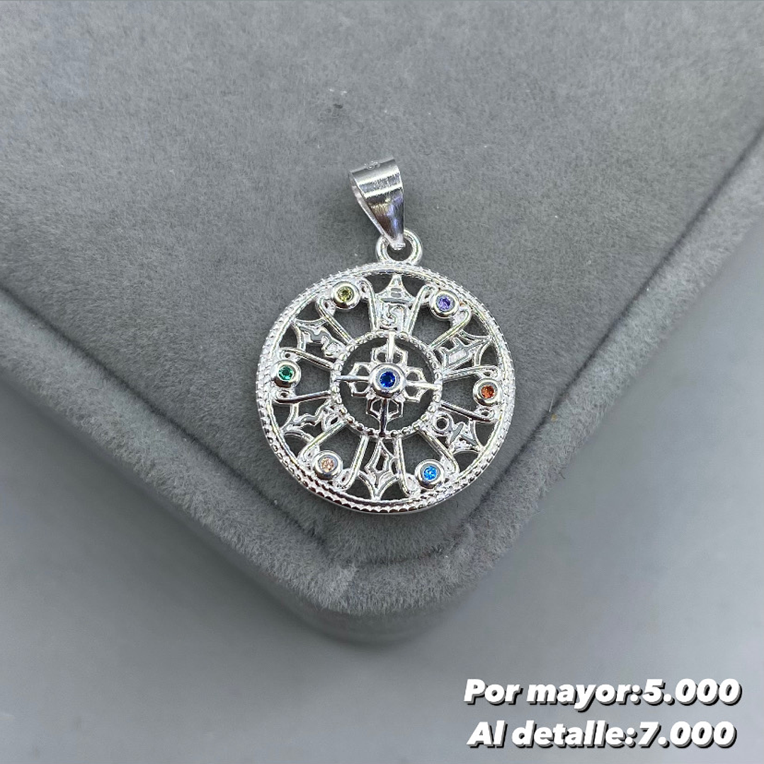 Colgante Doble Dorje 7 chakras 1