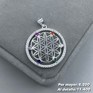 Colgante Flor de la vida 7 chakras