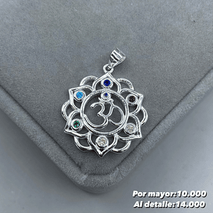 Colgante Om 7 chakras