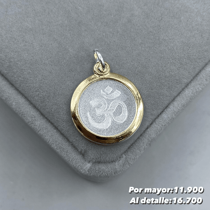 Colgante Om Plata con oro 1