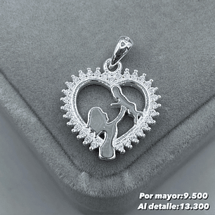 Colgante Corazón Madre e Hijo