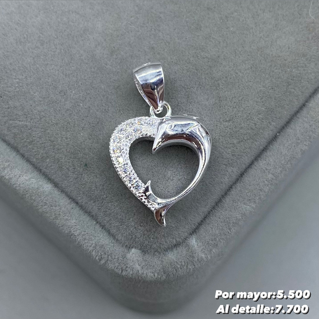 Colgante Corazón Delfín  1