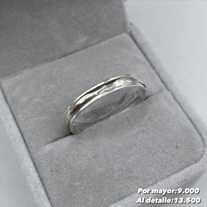 Argolla de Plata con Oro 14k 1