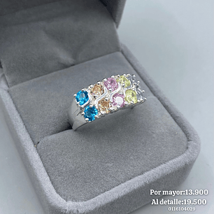 Anillo Medio Cintillo Multicolor