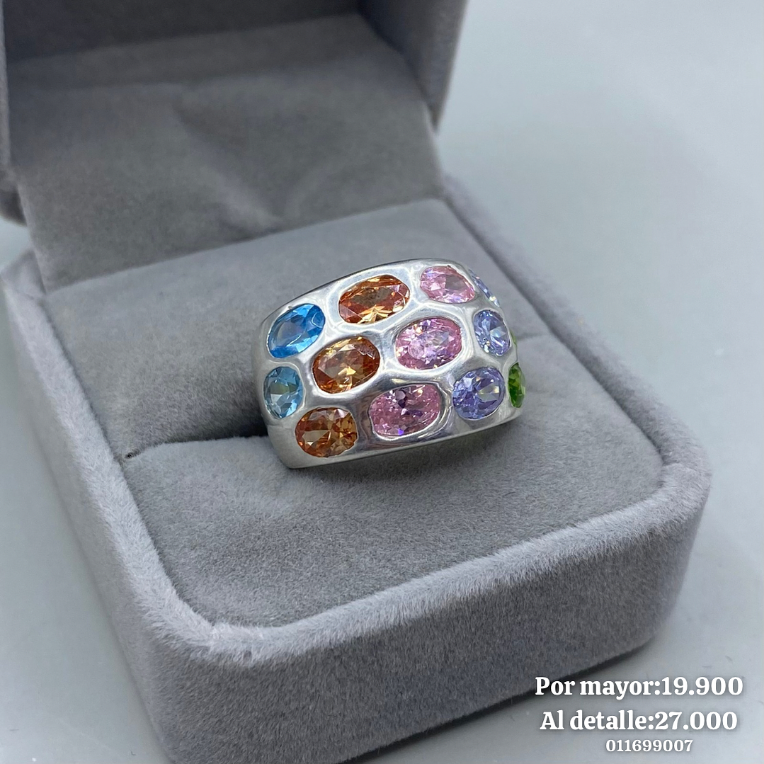Anillo Circon Multicolor  1