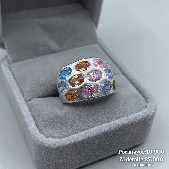 Anillo Circon Multicolor  1