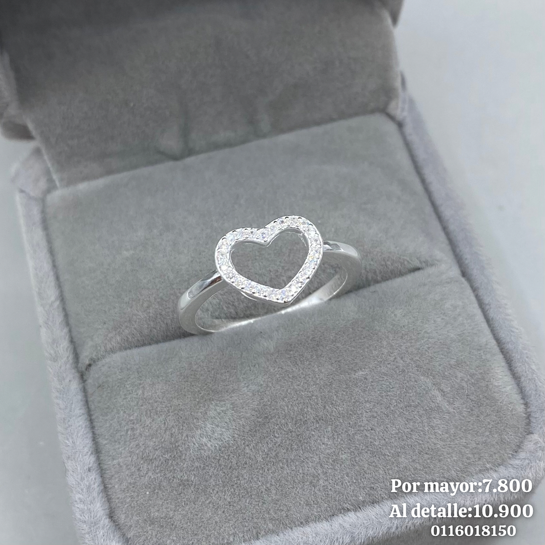 Anillo Corazón Microcircon  1