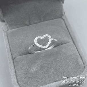Anillo Corazón Microcircon 