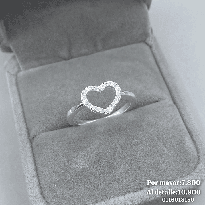 Anillo Corazón Microcircon  1