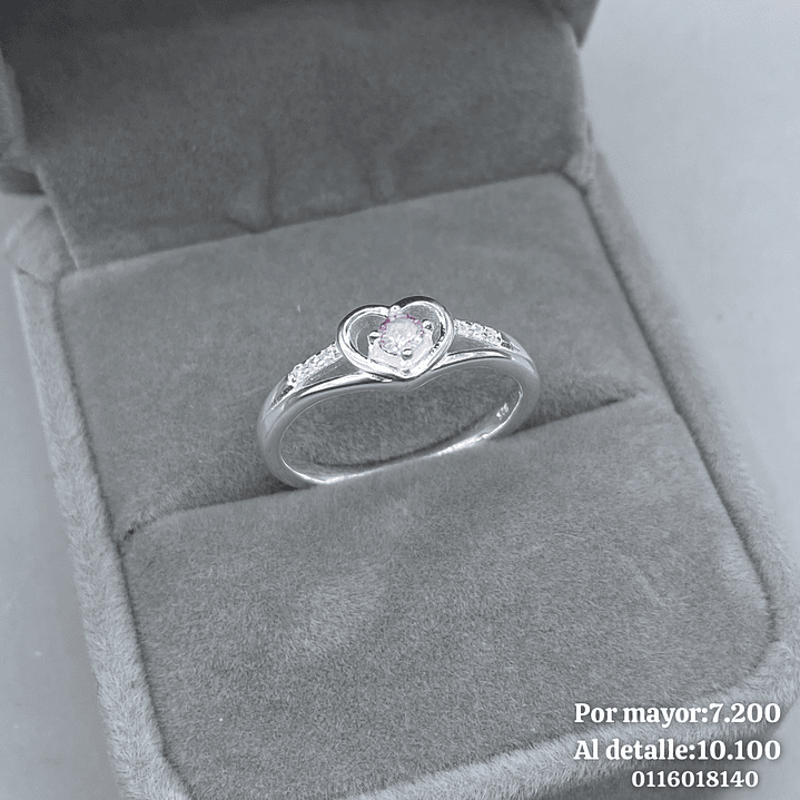 Anillo Corona Corazón  2