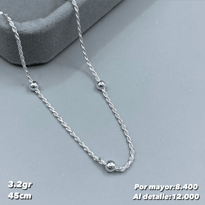 Cadena Turbillón/Pelotita 45cm 1