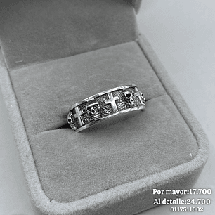 Anillo Calavera/Cruz