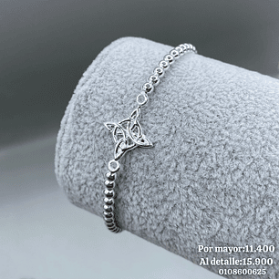 Pulsera Elasticada Nudo de Bruja