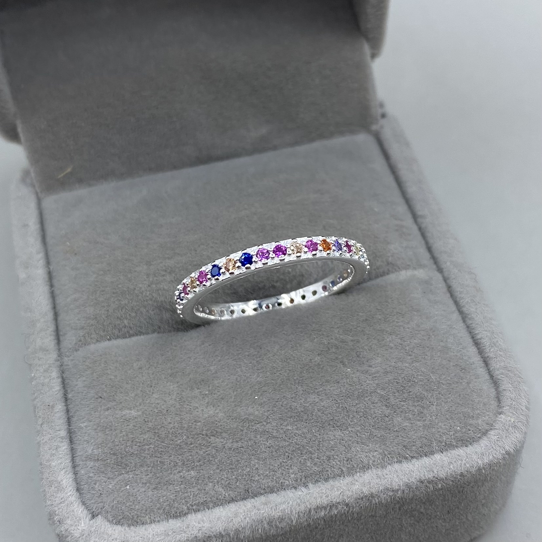 Anillo Cintillo Microcircon  2