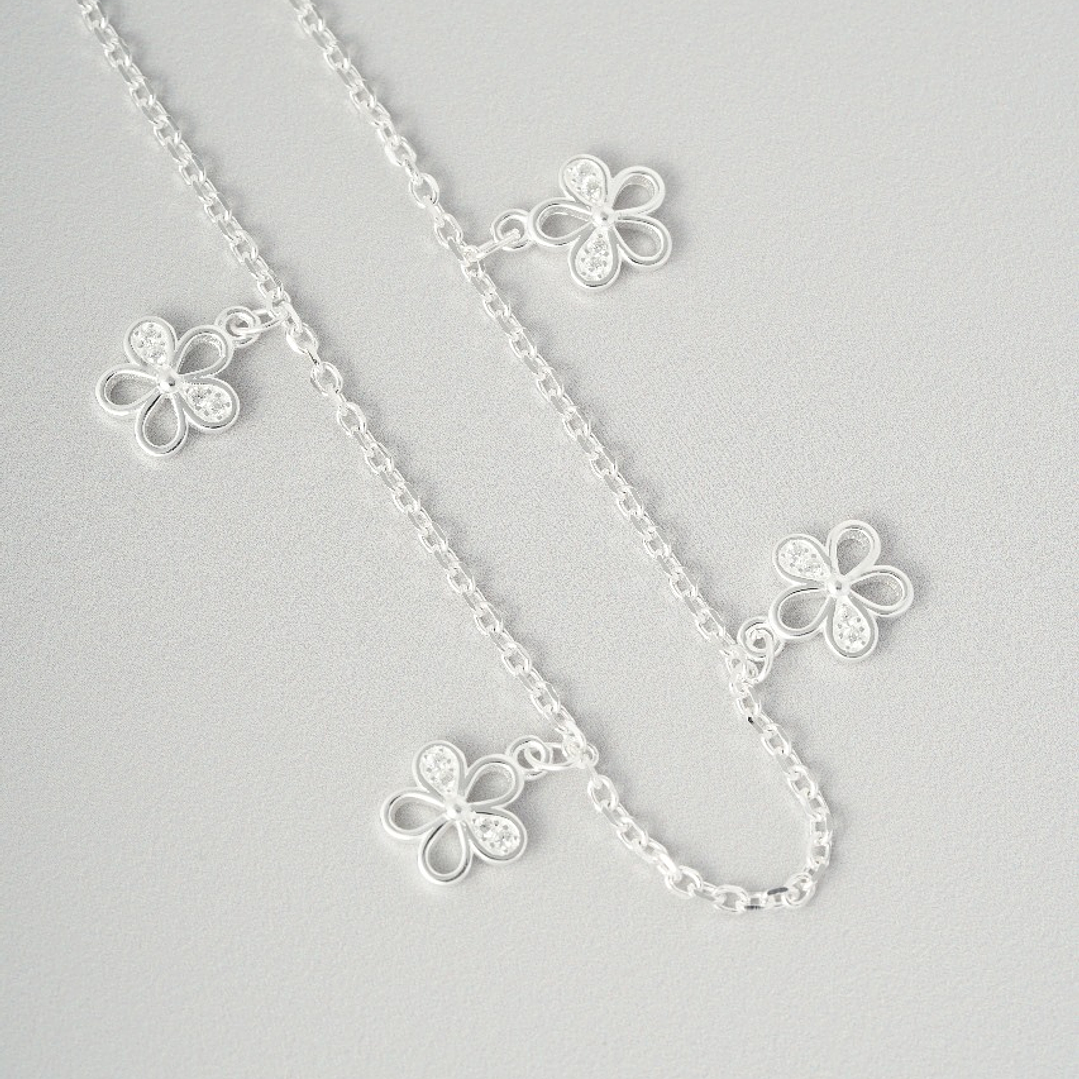 Pulsera Flor Microcircon  1