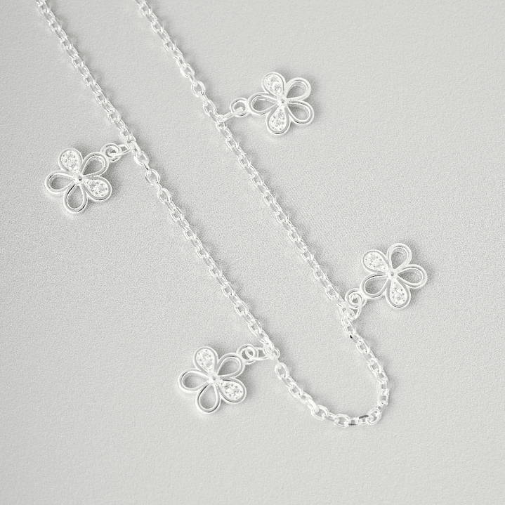 Pulsera Flor Microcircon  1