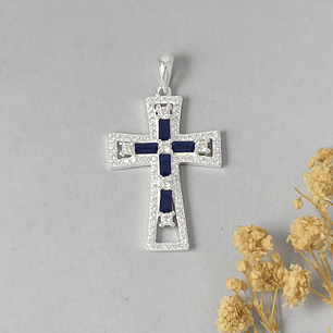 Colgante Cruz Microcircon 