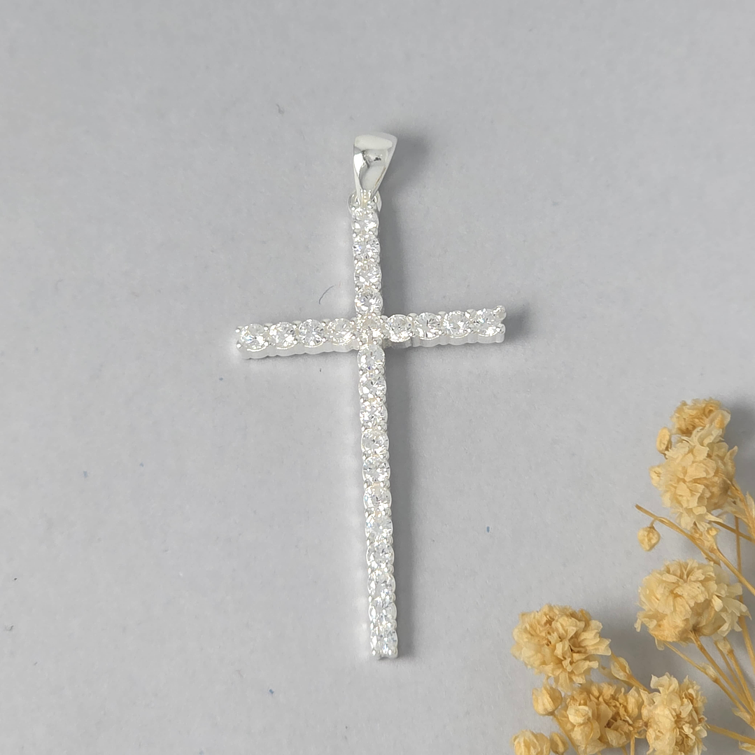 Colgante Cruz Microcircon  1