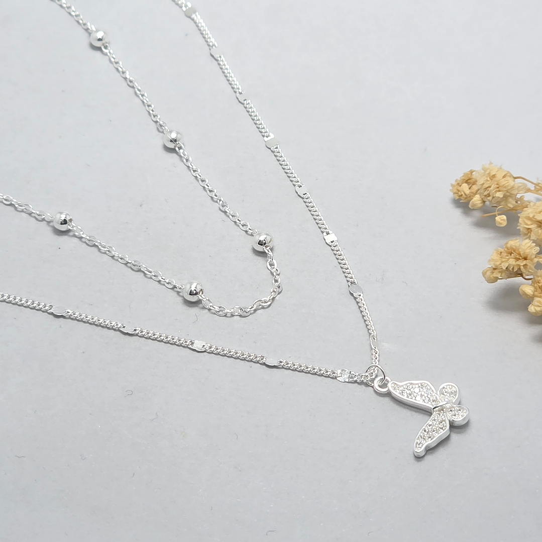 Collar Doble Mariposa 1