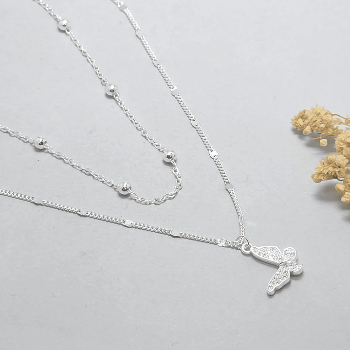 Collar Doble Mariposa 1