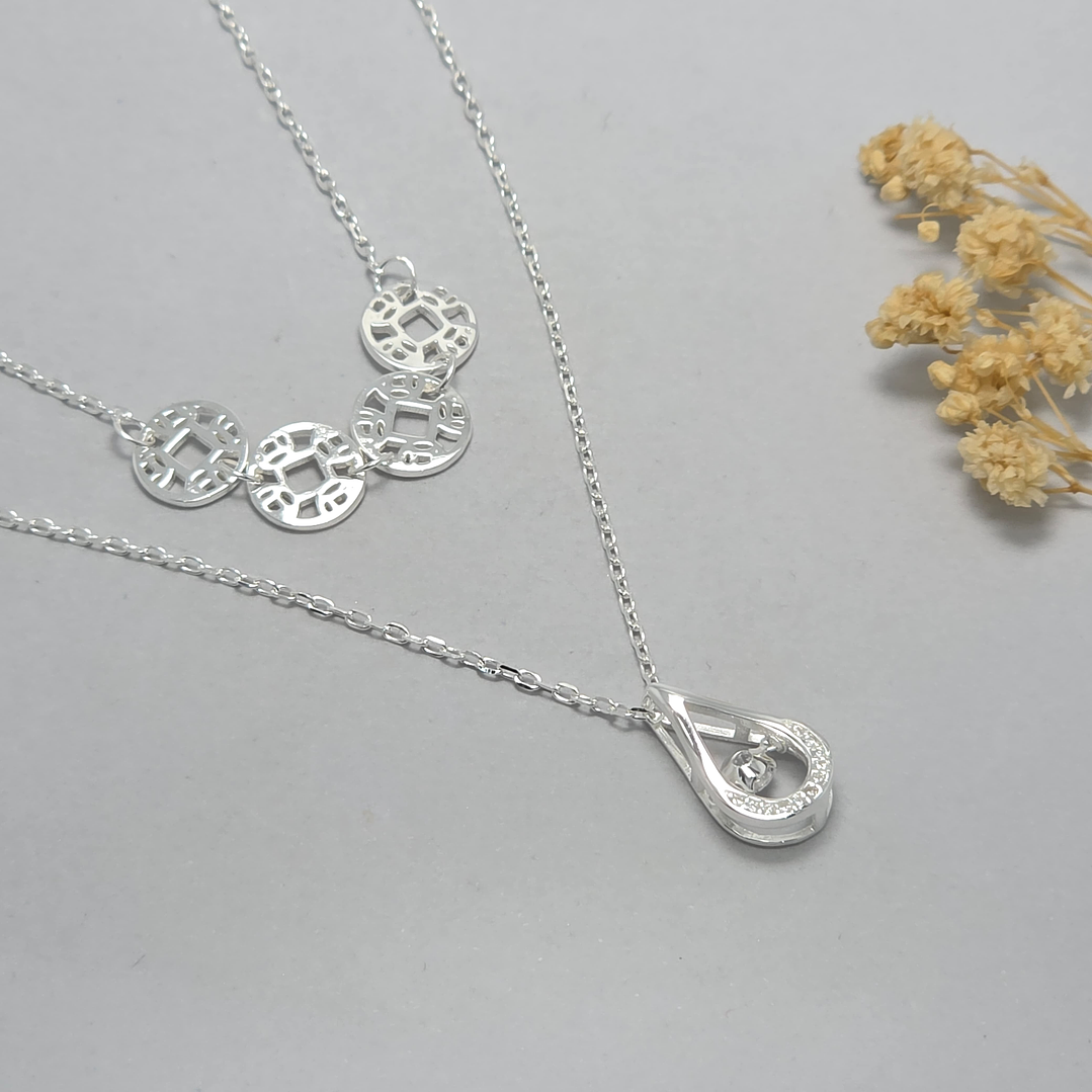 Collar Doble Microcircon  1