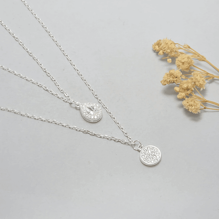 Collar Doble Microcircon  1