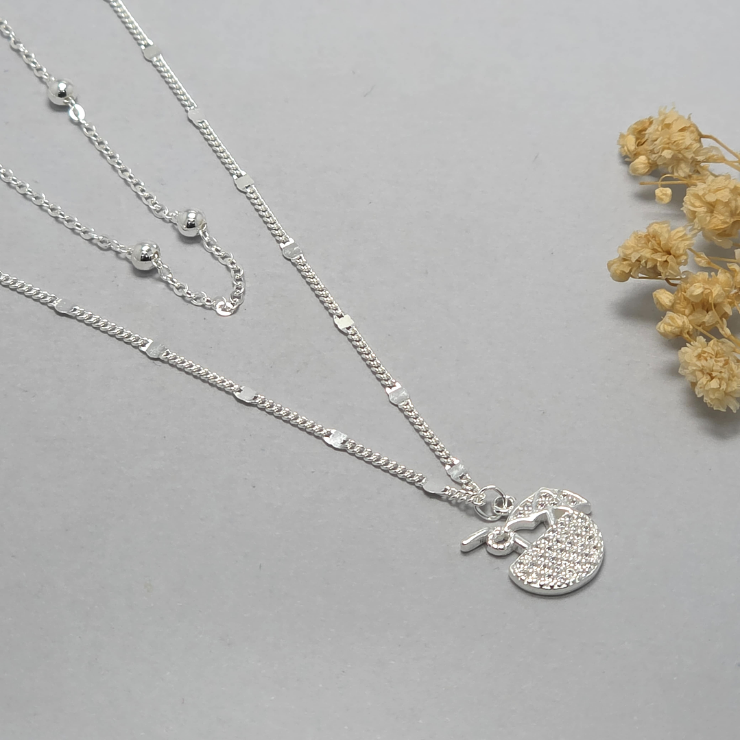 Collar Doble Microcircon  1