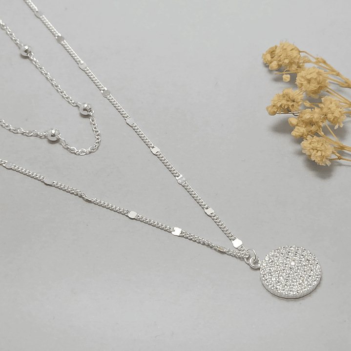 Collar Doble Microcircon  1