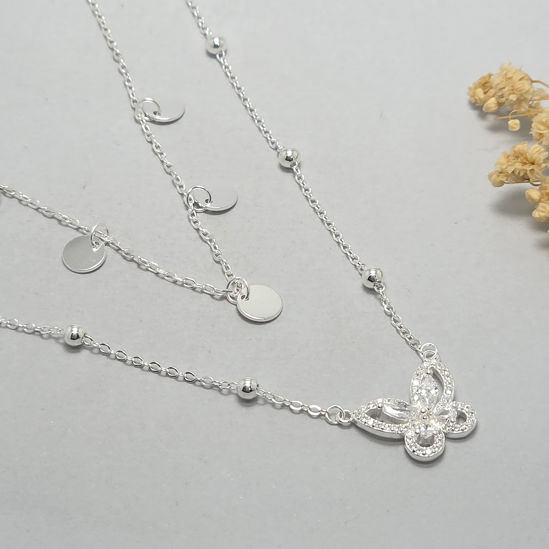 Collar Doble Mariposa 1