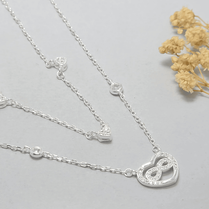 Collar Doble Corazón  1