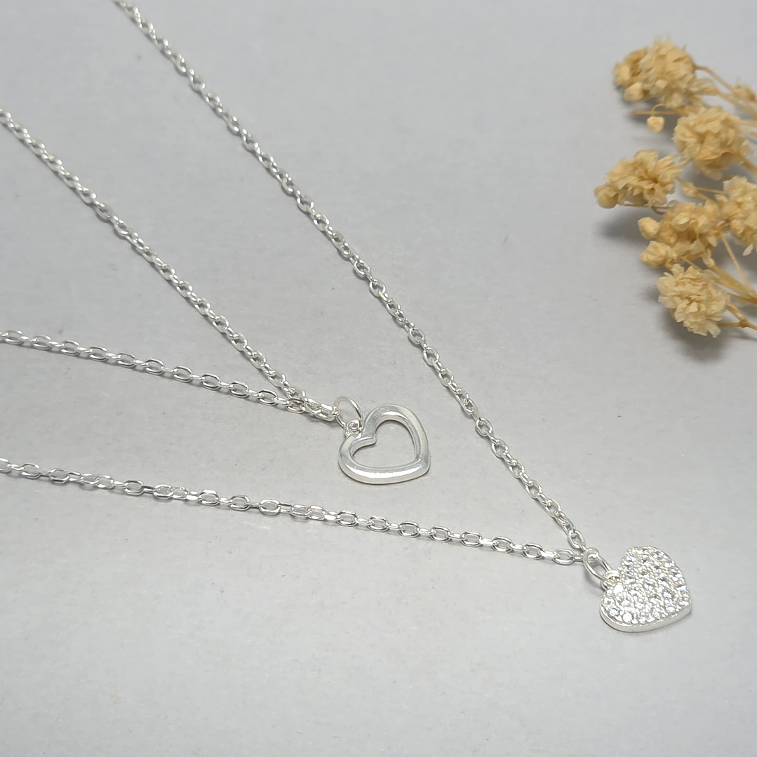 Collar Doble Corazón  1