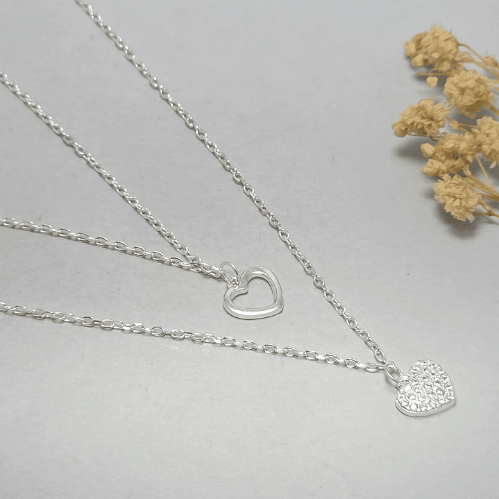 Collar Doble Corazón  1